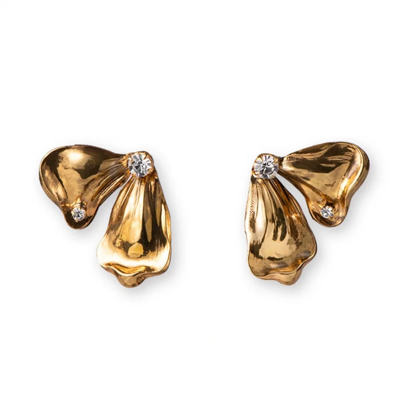 Náušnice Trifoglio Duo - kov: Růžové zlato